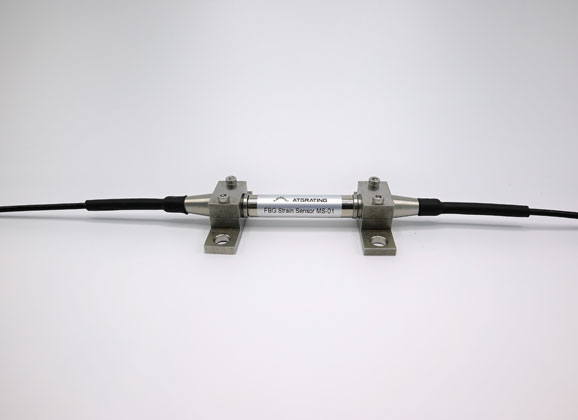 mountable fiber optic strain sensor